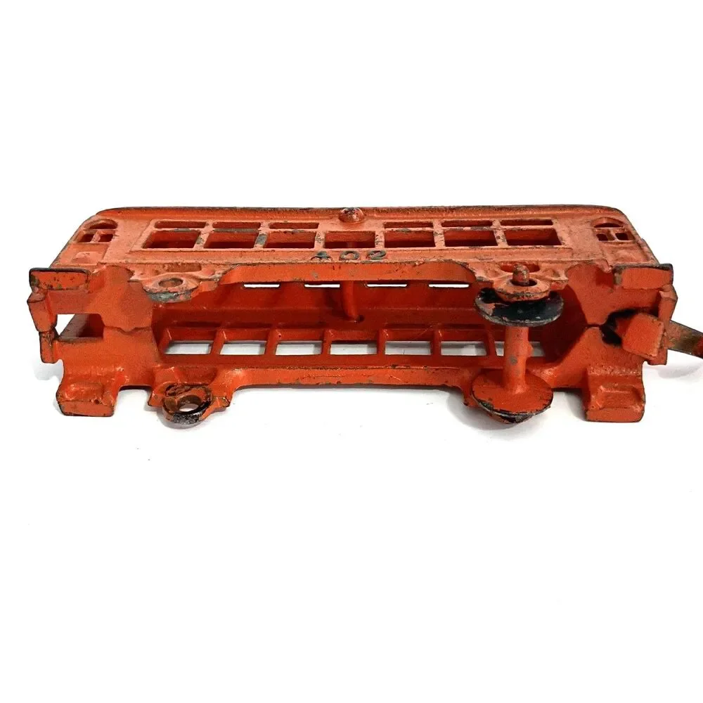 Antique Cast Iron Streetcar #402 Vintage Railroad Toy Circa 1930s Train Railway